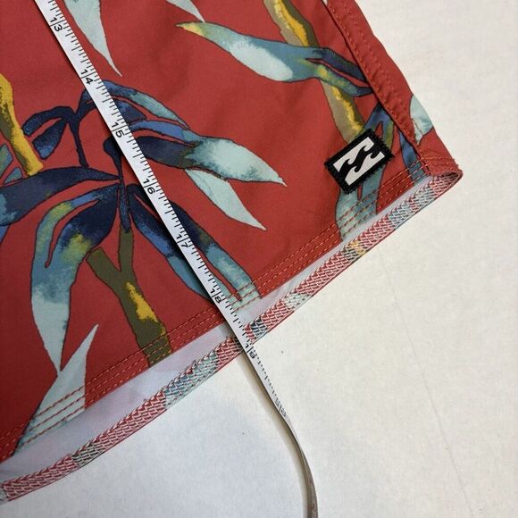 BILLABONG Men’s Red Bamboo Sundays Pro Recycler‎ Boardshort Shorts Trunks Sz 33 - Picture 9 of 10